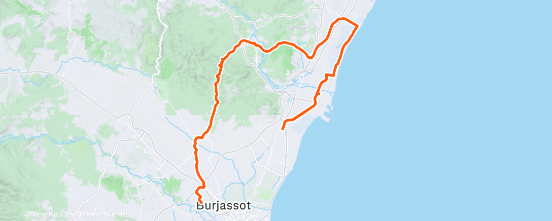 Map of the activity, Ciclismo mattutino