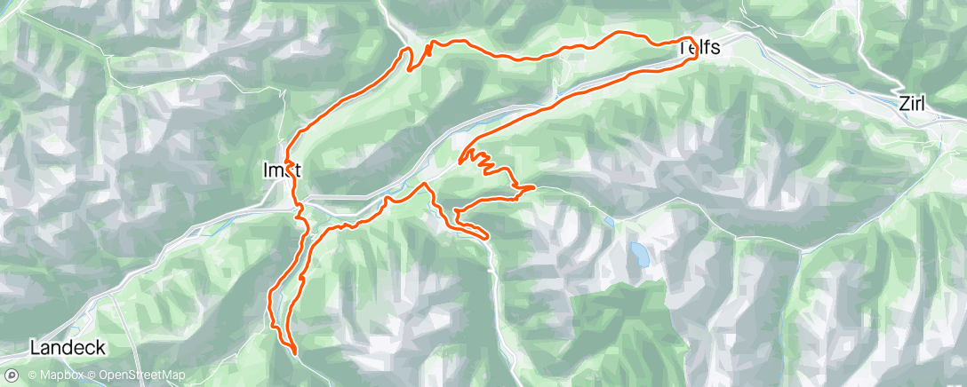 Map of the activity, Imster Radmarathon