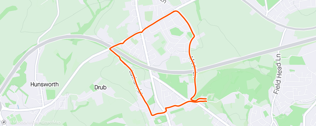 Map of the activity, Oakwell RunFIT