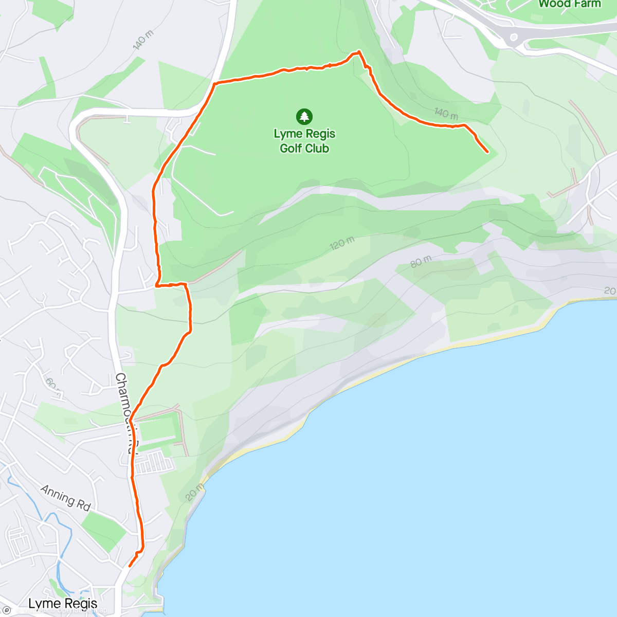 Map of the activity, Lyme Regis