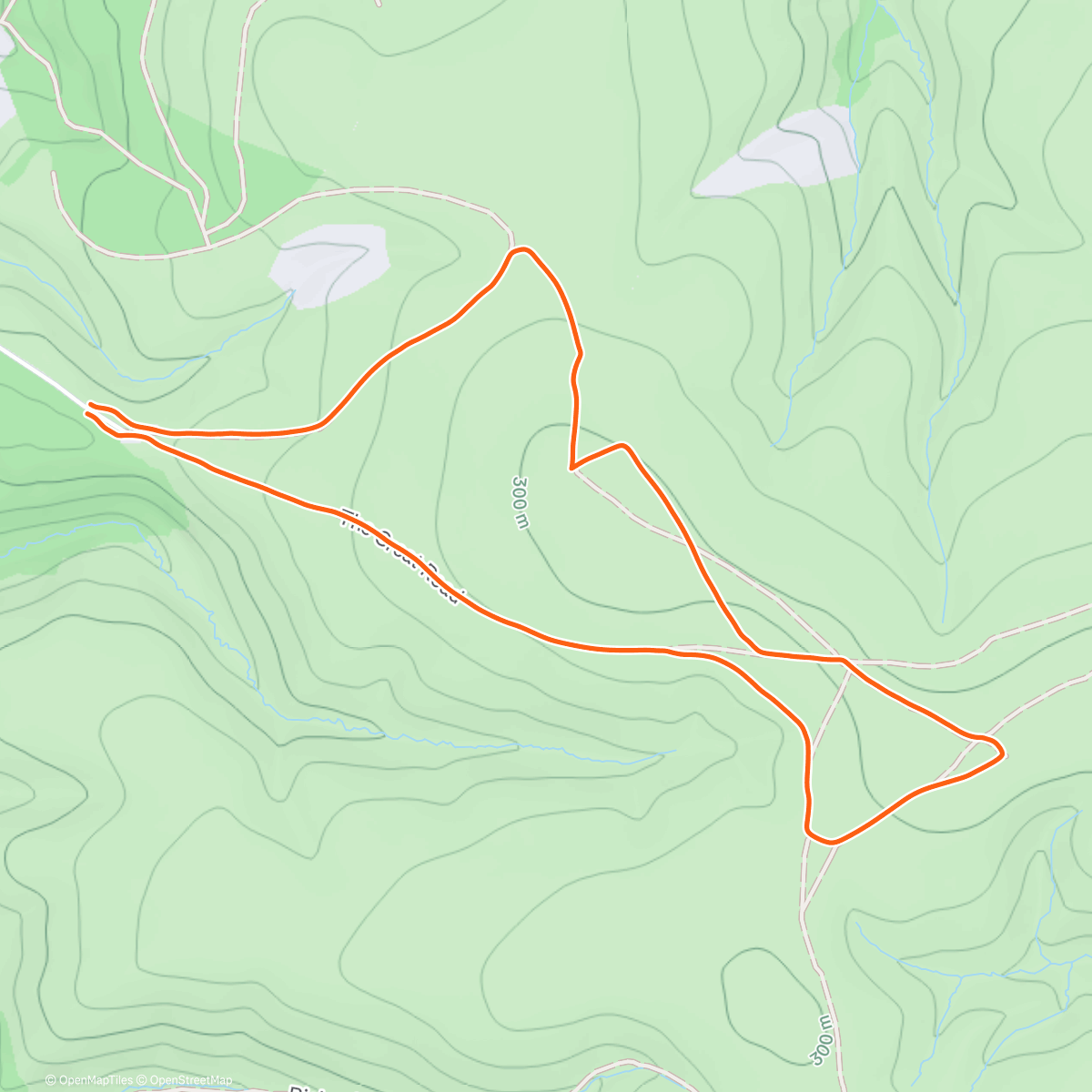 Map of the activity, Beacon Hill trig