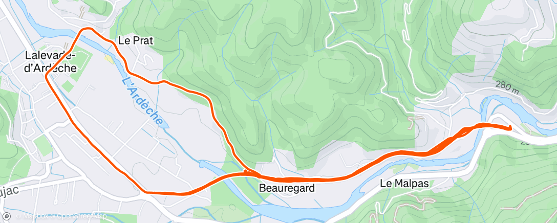 Map of the activity, Dingue le route