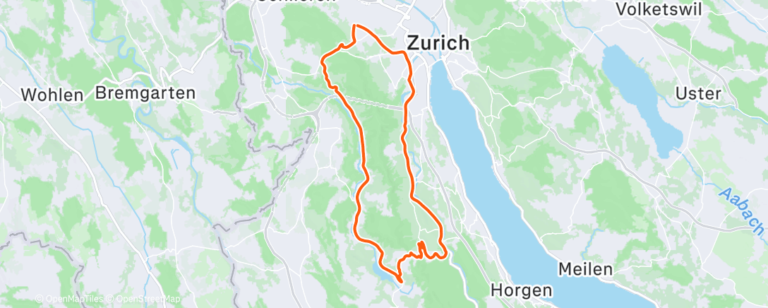Map of the activity, Afternoon Ride