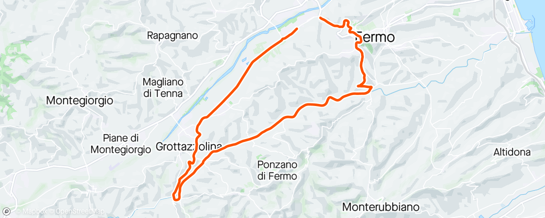 Map of the activity, Sessione di mountain biking pomeridiana