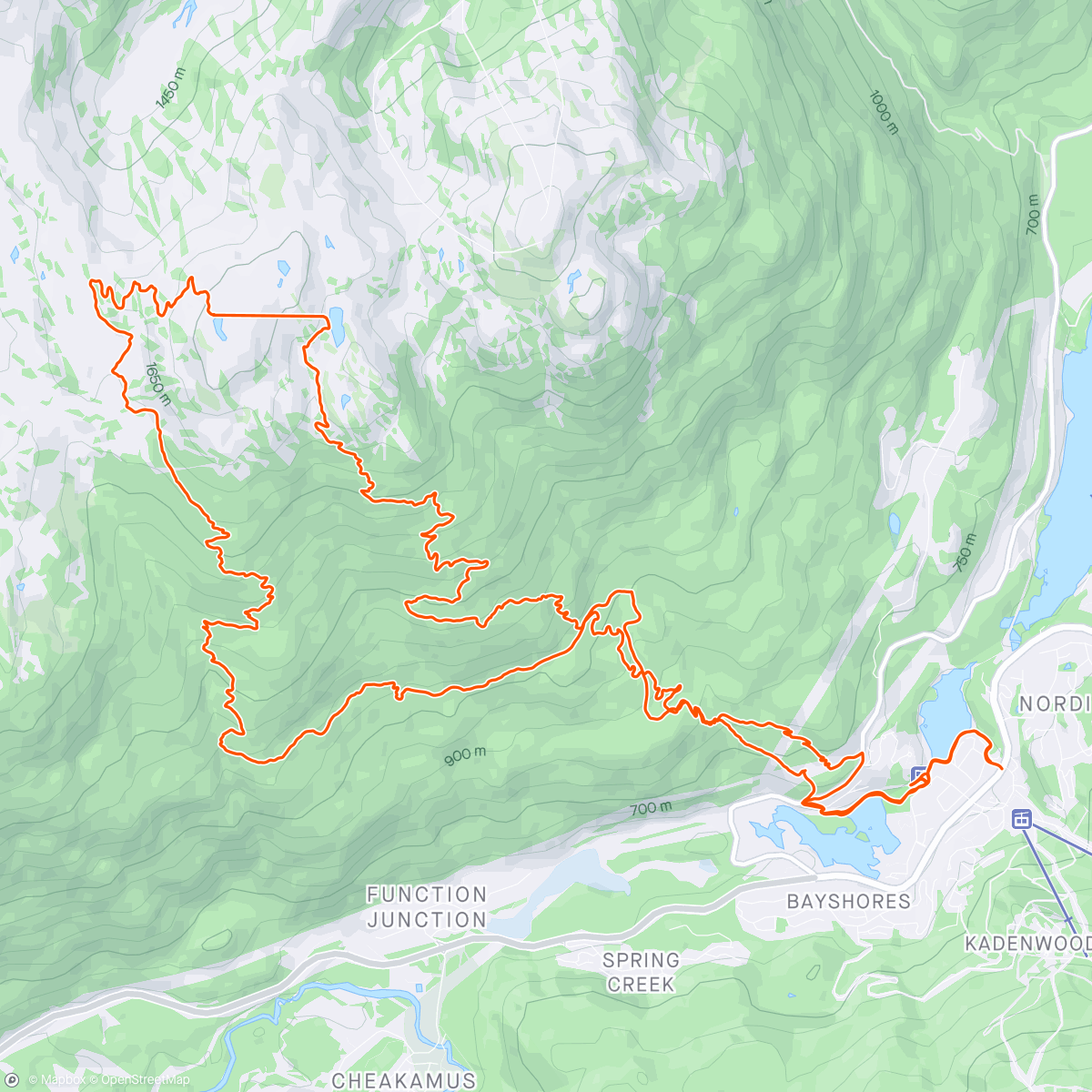 Map of the activity, Whistler D4