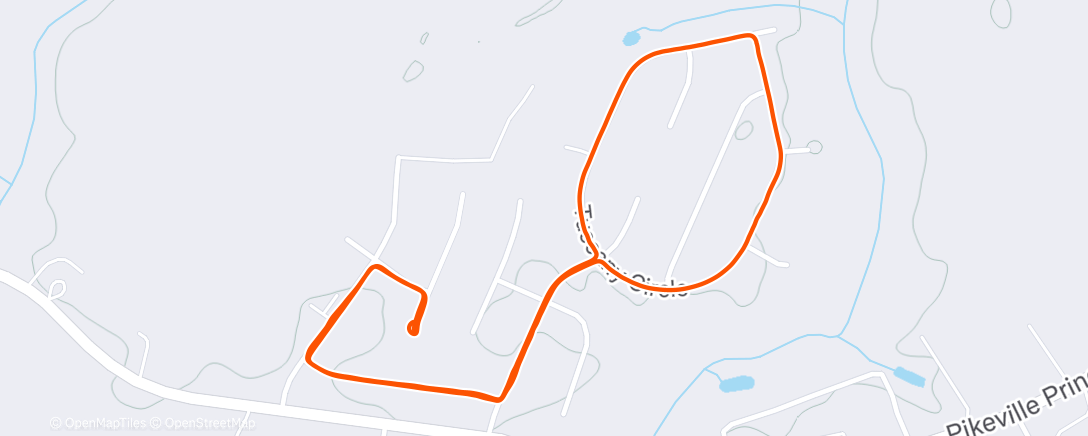 Map of the activity, Morning Run