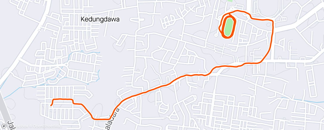Map of the activity, Bina madya easy run