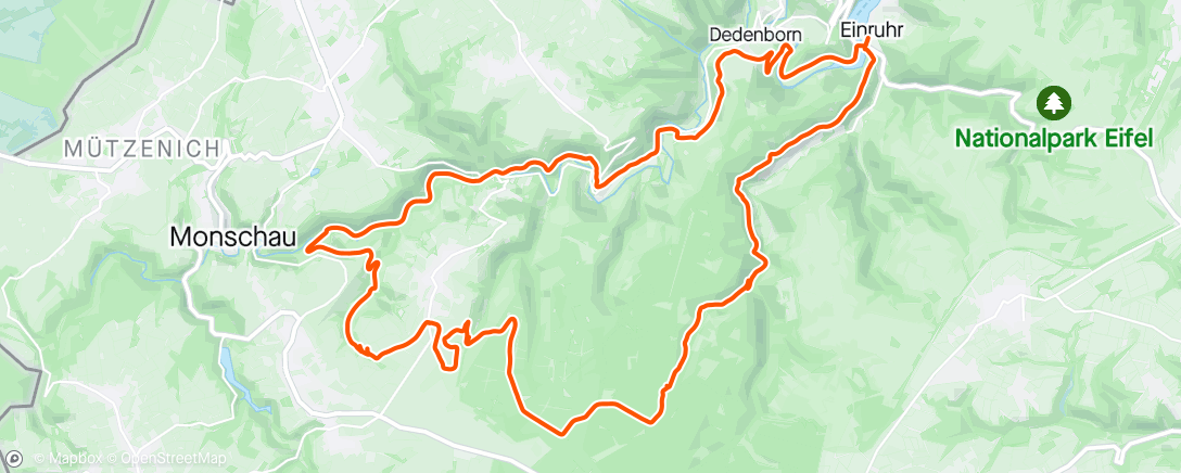 Map of the activity, Middagrit op mountainbike