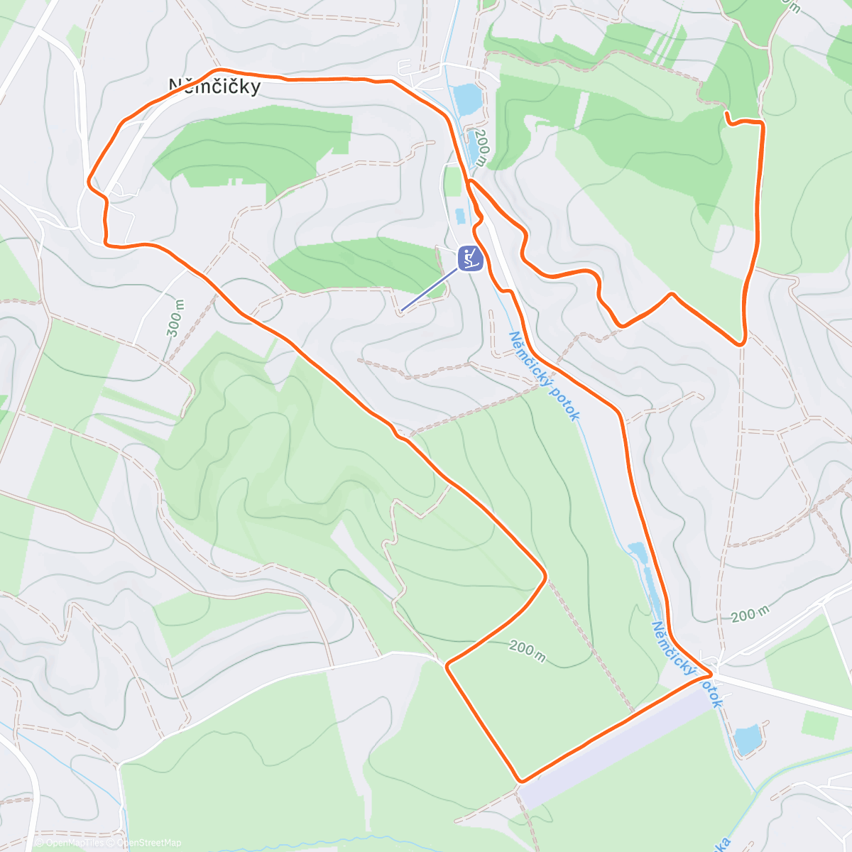 Map of the activity, Morning Run