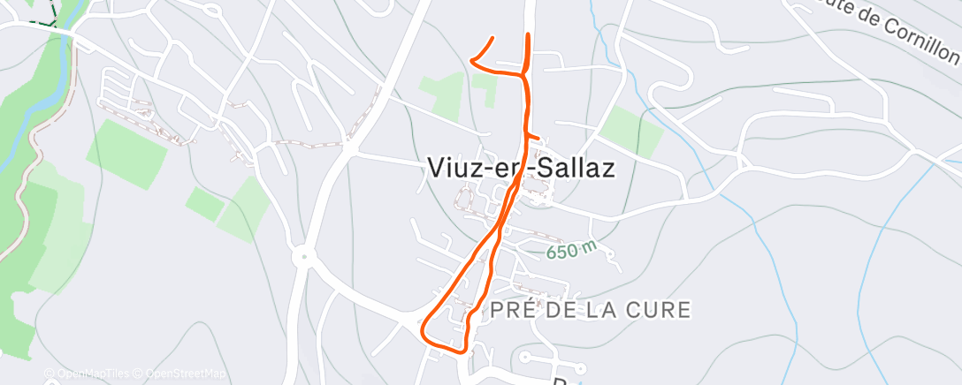 Map of the activity, Marche le matin