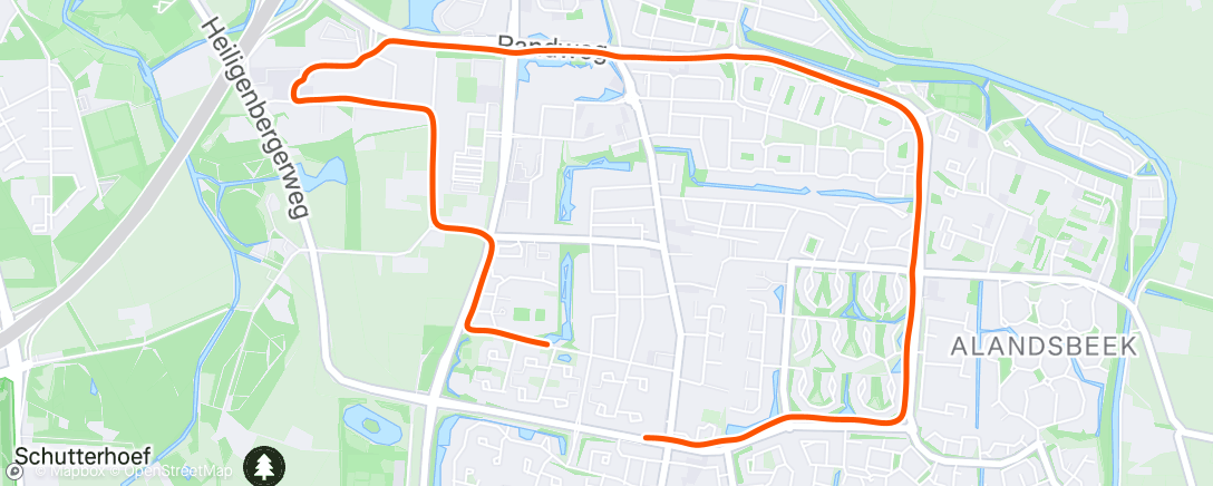 Map of the activity, Morning Run
