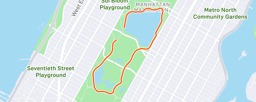 Map of the activity, Morning Run