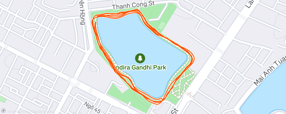 Map of the activity, Evening Run