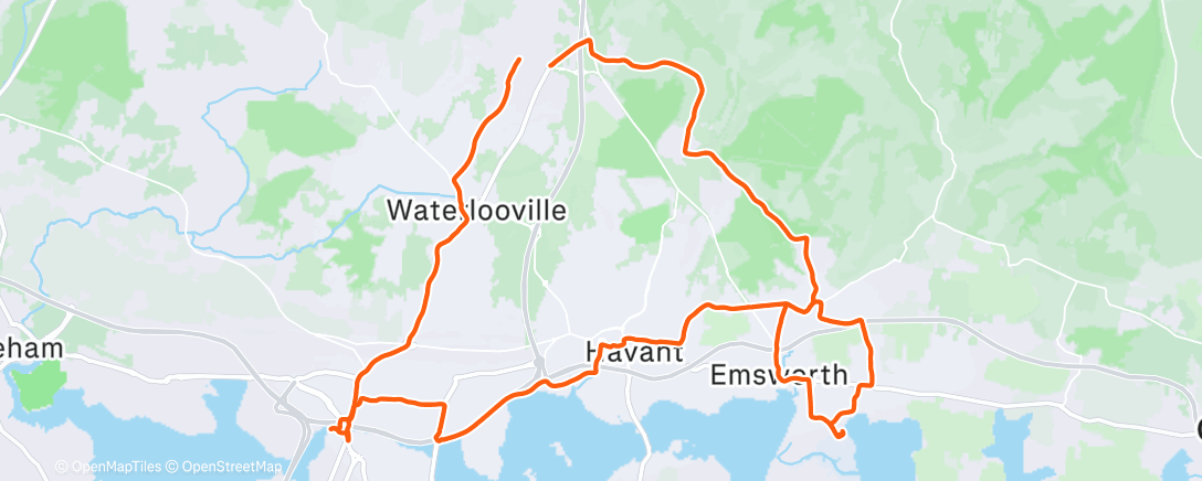 Map of the activity, Tel’s Friday ride.