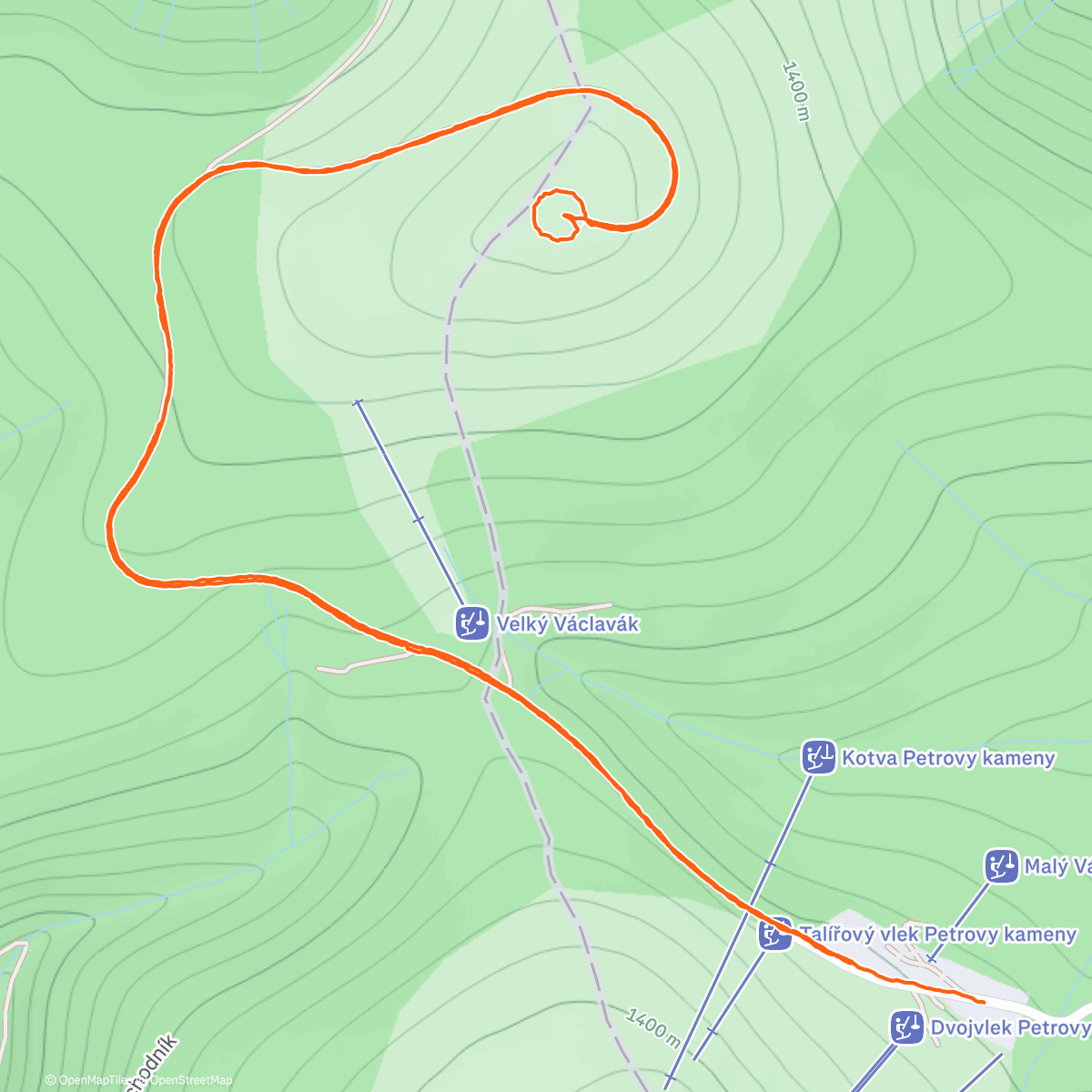 Карта физической активности (Praděd)