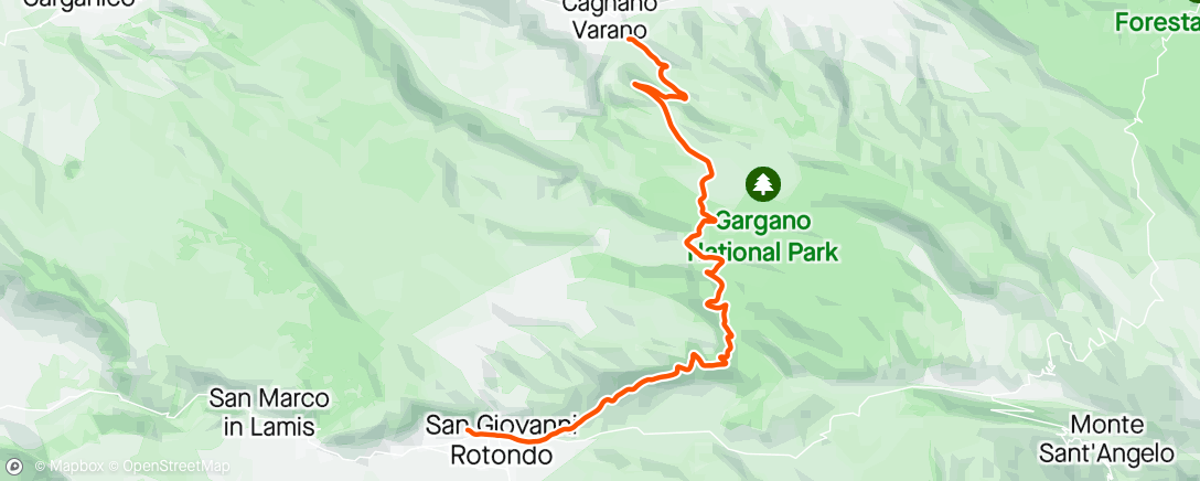 Map of the activity, Cagnano Varano