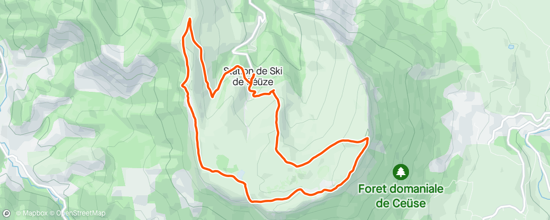 Map of the activity, Tour de la montagne de Céüse