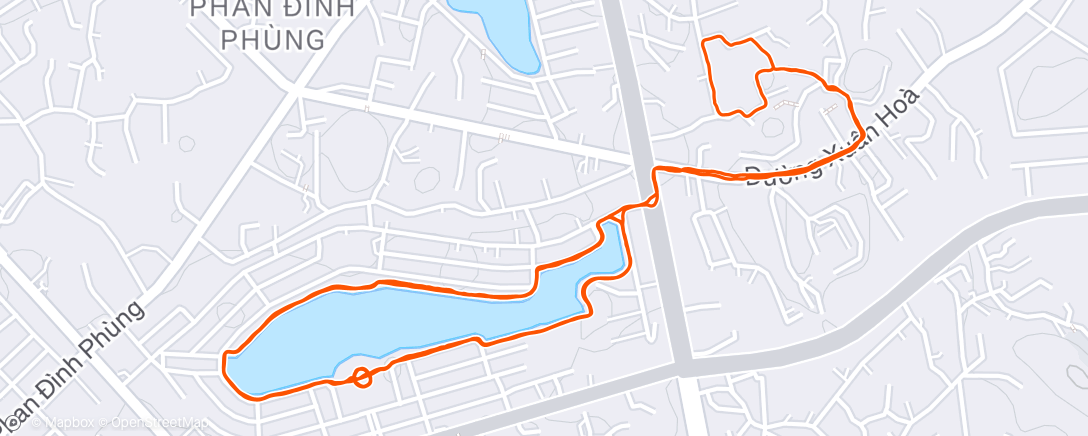 Map of the activity, Afternoon Run