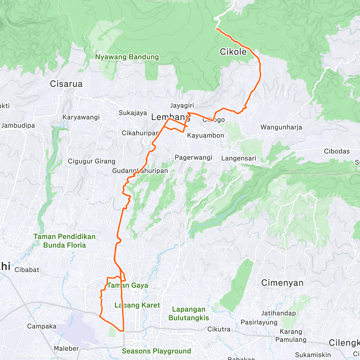 Карта физической активности (Gowes Syahdu Pintu TPerahu)