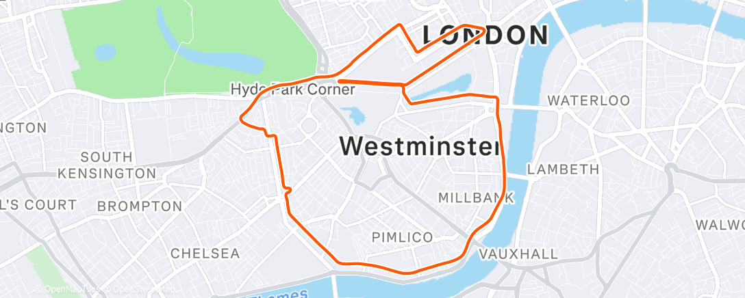 Map of the activity, 5 x 5 feeling strong to finish 2025 💪🏻