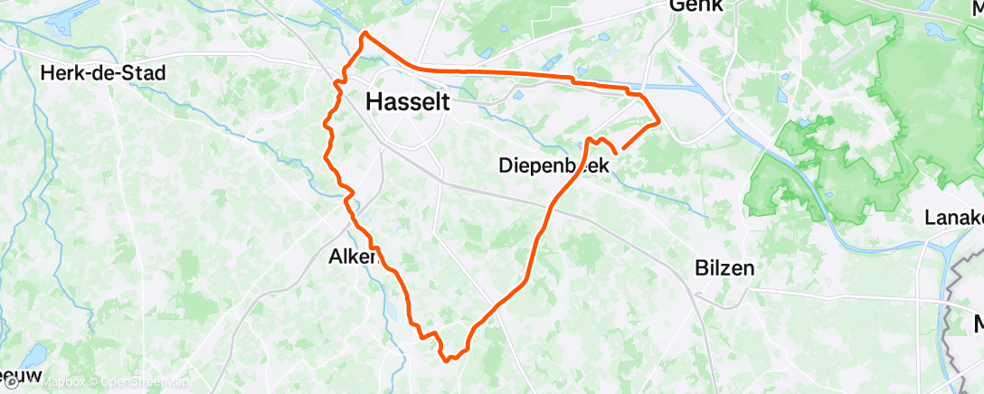 Map of the activity, Afternoon Ride