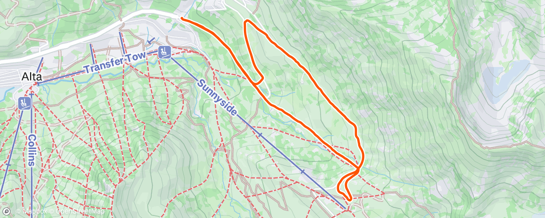 Map of the activity, family shred session