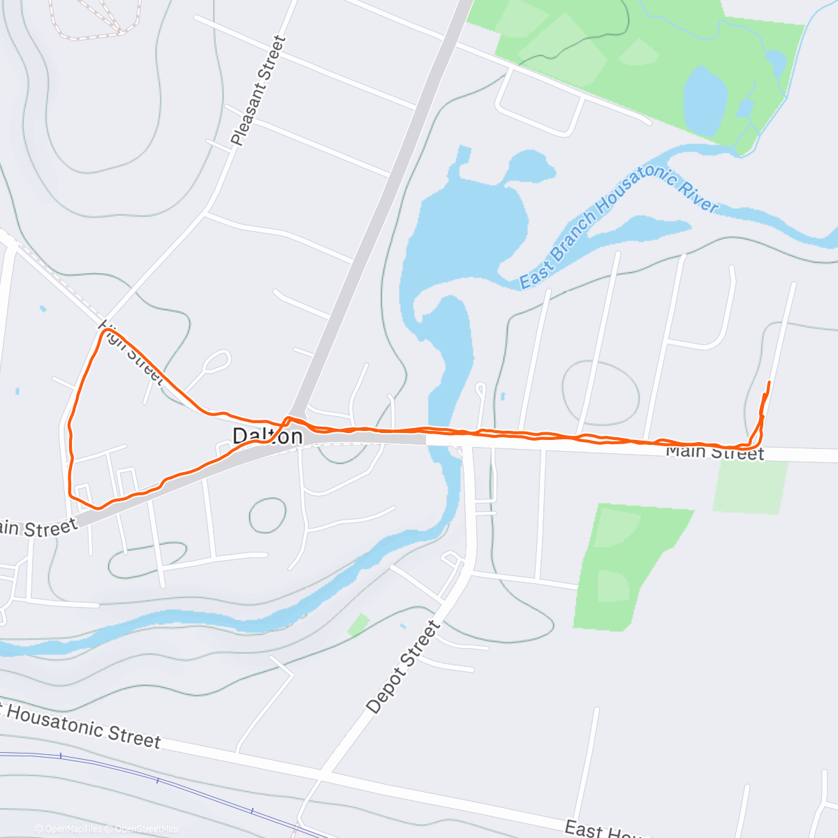 Map of the activity, García walk