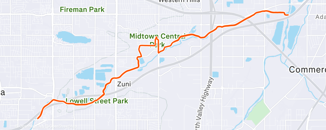 Map of the activity, Lunch Run