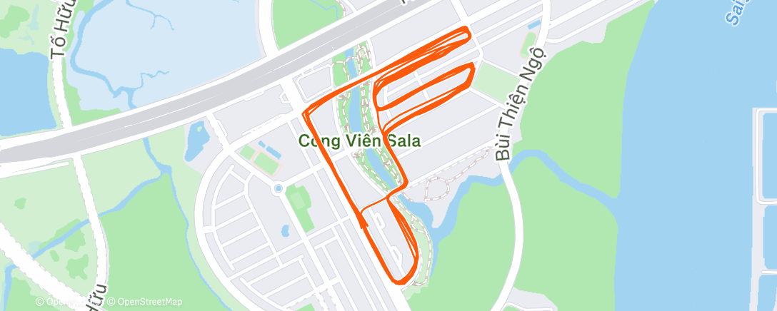 Map of the activity, Morning Run