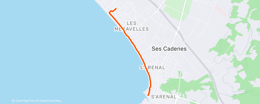 Kaart van de activiteit “Rain Run”