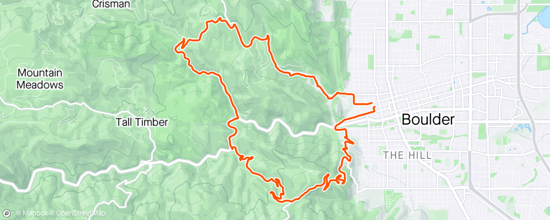 Map of the activity, A wintery return to Boulder
