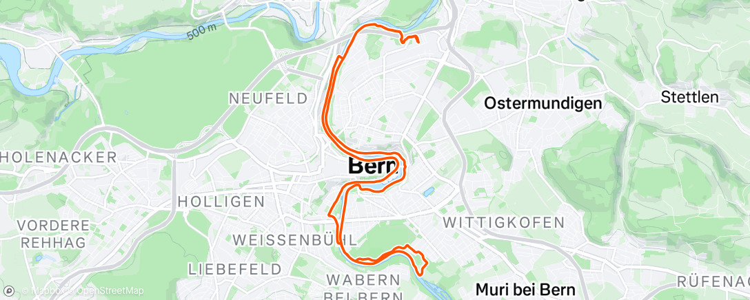 Map of the activity, Lauf am Morgen