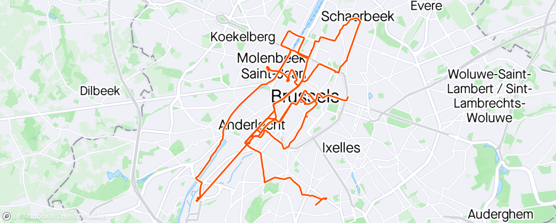 Map of the activity, Urbike