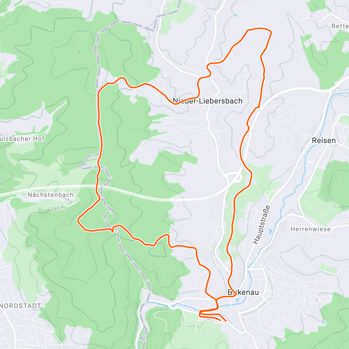 Map of the activity, Großer Ausflug