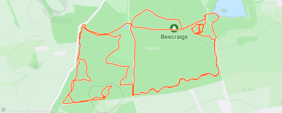 Mapa da atividade, Beecraigs Ride