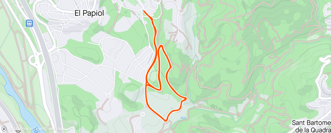 Map of the activity, Circuit can Rabella