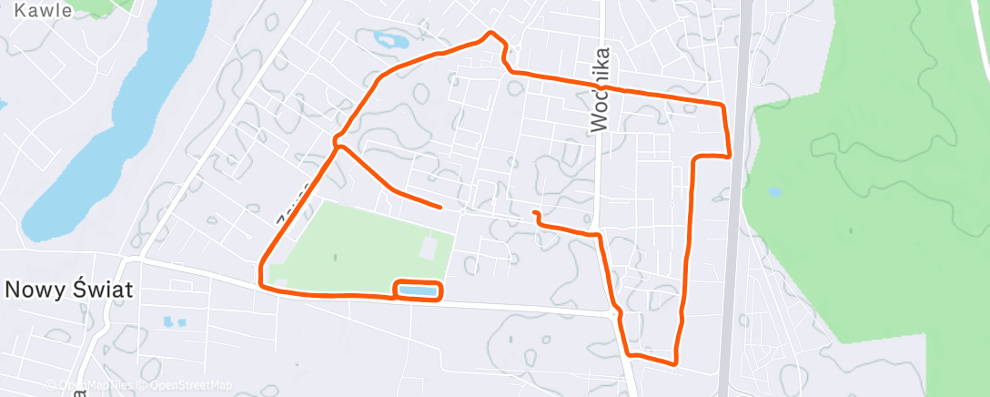 Map of the activity, Morning Run