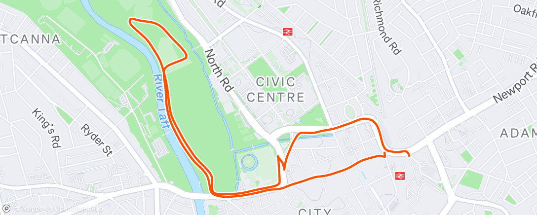 Map of the activity, Morning Run