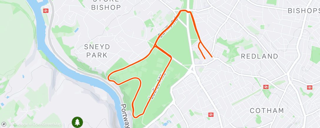 Map of the activity, Afternoon Run