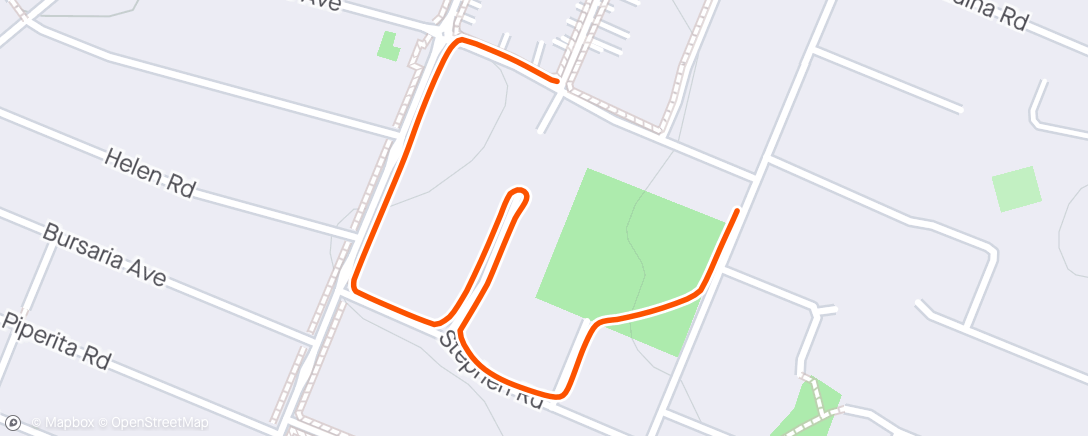 Map of the activity, Morning run with Harry