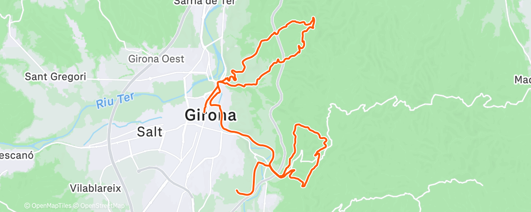 Map of the activity, Gavarres Nord Riders