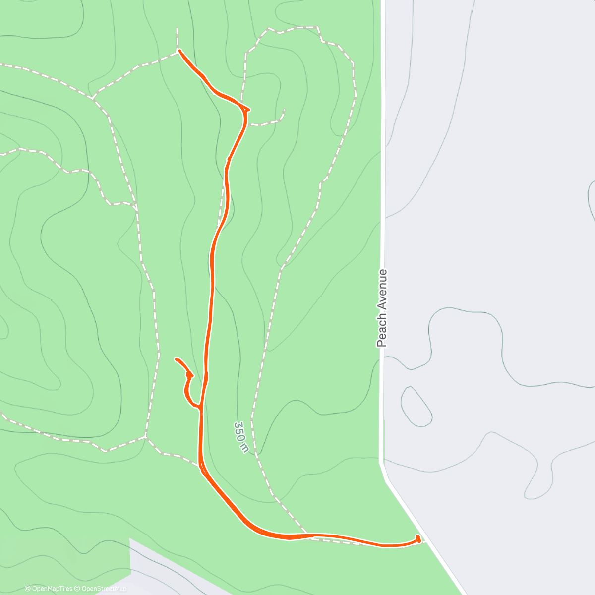 Map of the activity, Afternoon Hike