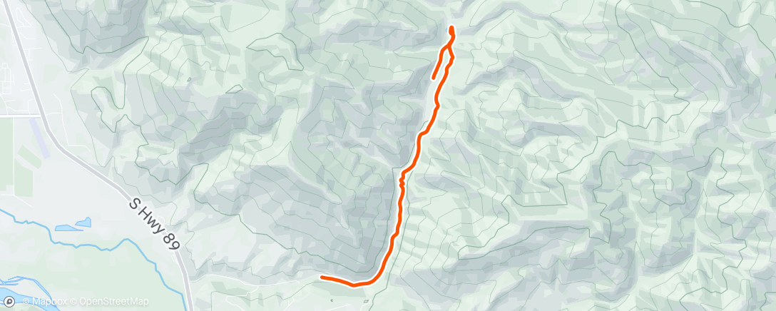 Map of the activity, Afternoon Trail Run