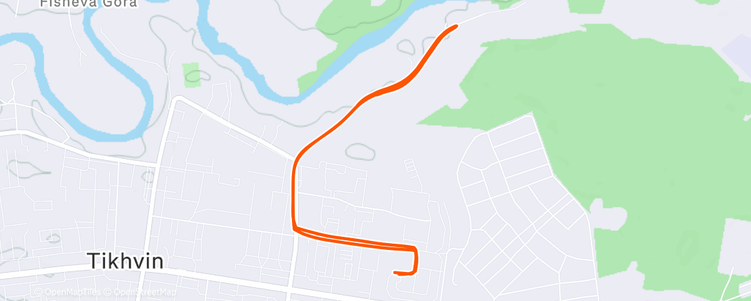 Map of the activity, Полуденный забег