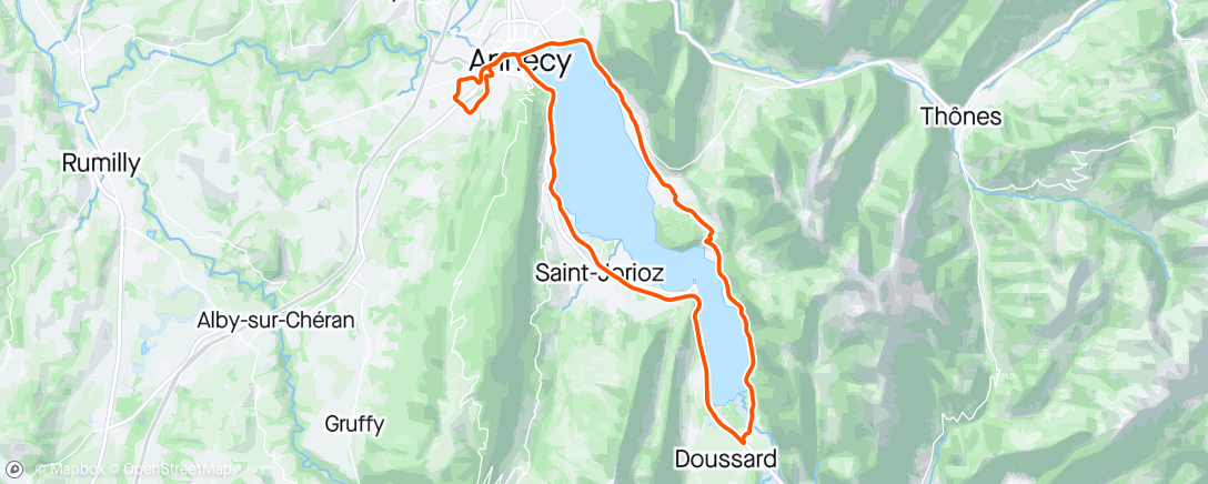 Mappa dell'attività Afternoon Ride