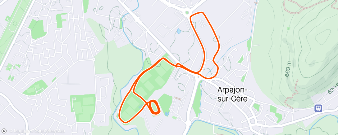 Map of the activity, FOOTING+5×4' AS 10.. R=2'+FOOTING