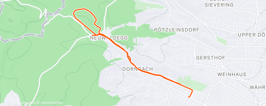 Map of the activity, Lauf am Morgen