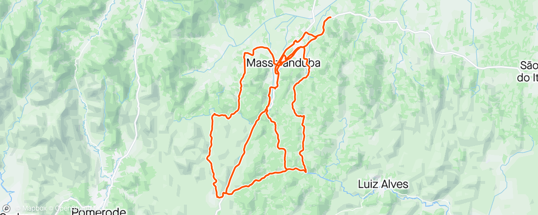 Map of the activity, Girinho de manhã e Raiz top de noite.