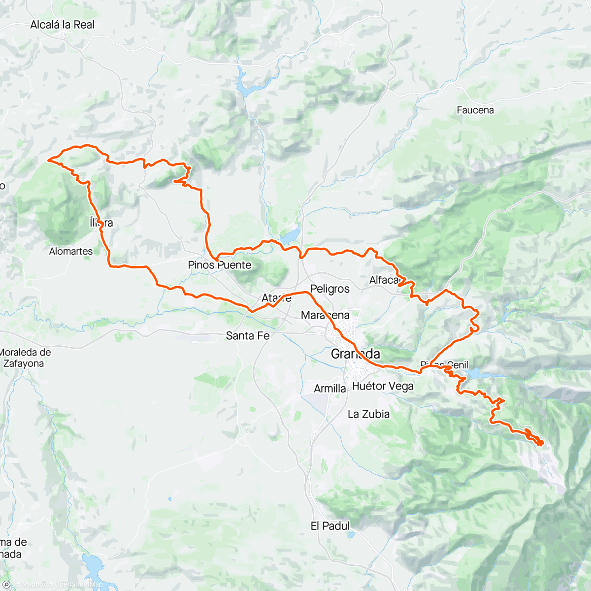 Map of the activity, Day 10, Sierra Nevada, TC 🇪🇸