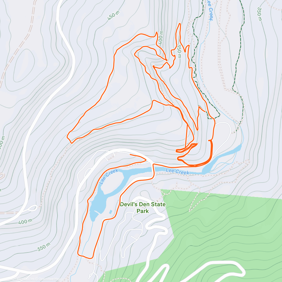 Map of the activity, Morning Hike